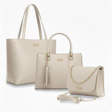 Imagem de Kit Bolsa Sacola Grande + Transversal Média +Tira Colo Pequena - CF Ec