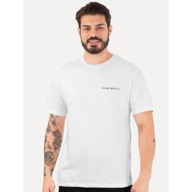 Imagem de Camiseta Tommy Jeans Masculina Classic Linear Chest Branca-Masculino