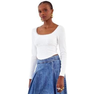 Imagem de Blusa Colcci Canelada Off Shell Feminina-Feminino