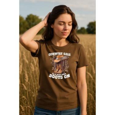 Imagem de Camiseta Feminina Country Gals linda Blusinha 100% Algodão Promoção En