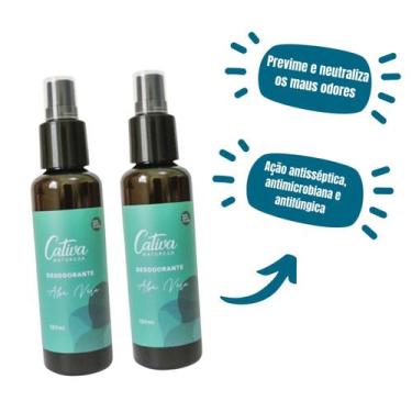 Imagem de Kit 2 Desodorantes Naturais Spray Aloe Vera 120 Ml Cativa Natural