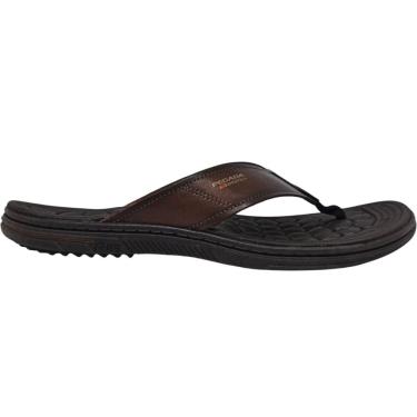 Imagem de Chinelo Dedo Masculino Casual Dia a Dia Passeio Em Couro Tamanhos Especiais Amortech Pegada 533301