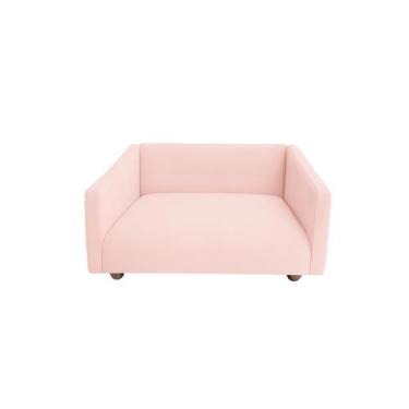 Imagem de Cama Pet Kiara Baby Estofada para Cães e Gatos Rosa Bb 60x50cm - Liber