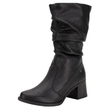 Imagem de Bota feminina cano médio mississipi me502, Preto, 34