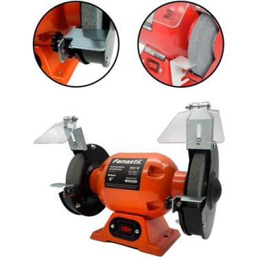 Imagem de Moto Esmeril Famastil 6 360W Uso Profissional P/ Afiação Polimento Pro