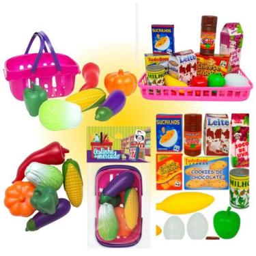 Imagem de Mercadinho Brinquedo + Frutinha Plastico Comidinhas - Pica Pau