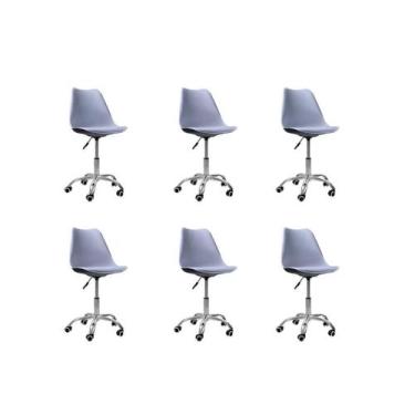 Imagem de Cadeira Office Base Cromada com Rodízio Giratória Saarinen - Oficial W
