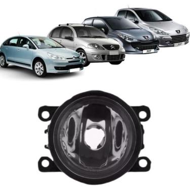 Imagem de Farol Milha Lente Lisa Peugeot 207 307 Citroen C3 C4 Unidade - BIBAS