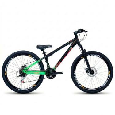 Imagem de Bicicleta 26 vikingx 21v shimano tuff x 44, Preto, Verde
