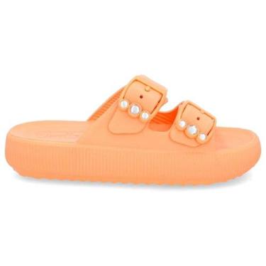 Imagem de Chinelo Slide Poofy Plataforma EVA Melão Usaflex AL4401, 37