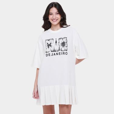 Imagem de Vestido Curto Farm Pregas do Rio Flor-Feminino
