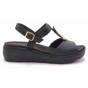 Imagem de Sandália Feminina Plataforma Piccadilly 568076, Preto, 38