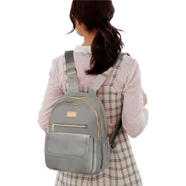 Imagem de Mochila Feminina Semi Impermeável Trabalho Media Casual Escola Faculda