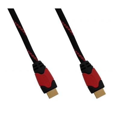 Imagem de Cabo Hdmi Pixxo Chdmiaa202 Full Hd 1080p 1.4 3d 1,8mts Preto/Vermelho
