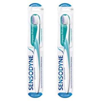 Imagem de Escova de Dente Extra Macia Limpeza Profunda Sensodyne Kit X2