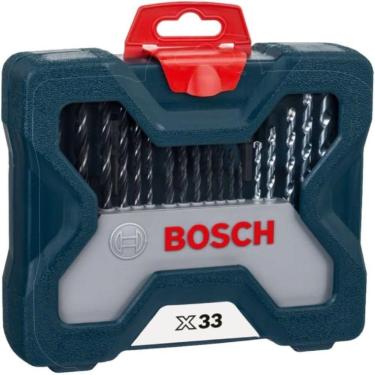 Imagem de Kit de Pontas e Brocas X-Line 33 Peças para Madeira Metal e Alvenaria Bosch