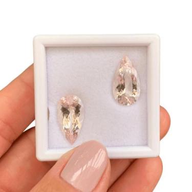 Imagem de Morganita Gota Par 9,18ct - ENE2ESE