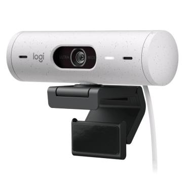 Imagem de Webcam Brio 500 960-001426 Full HD 1080P com Correção de Luz Branco Logitech