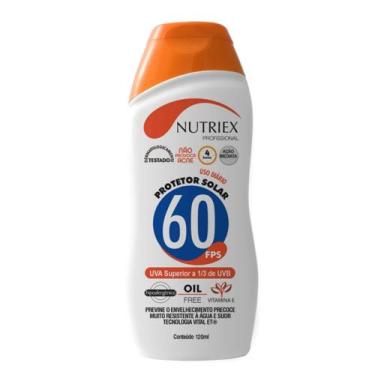 Imagem de Protetor Solar Fps 60 Corporal Sem Repelente Nutriex 120ml