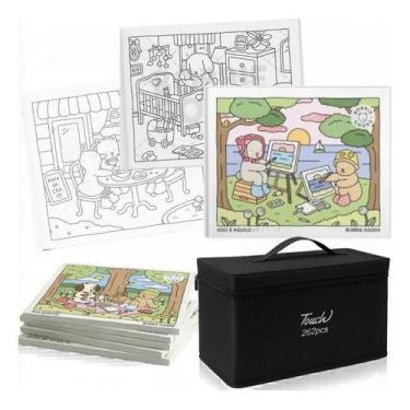 Imagem de Livro Colorir Original Bobbie Goods + Canetinhas Touch 262 Cores - Bob