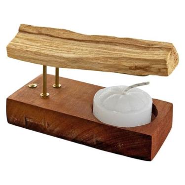 Imagem de Incensário Queimador Palo Santo Retangular Incenso Madeira - M3 Decora