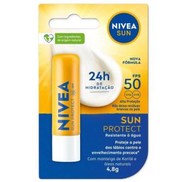 Imagem de Protetor Solar Labial Nivea Sun Protect Hidratante Fps50 4,8g