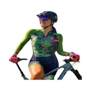 Imagem de Conjunto De Ciclismo Feminino De Manga Longa XAMA Com Estampa De Macac