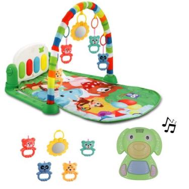 Imagem de Tapete Atividade Educativo Verde Móbiles e Brinquedo Musical - Color B