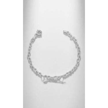 Imagem de Tornozeleira Prata 925 Elo Coração 25cm - Congratulations Store