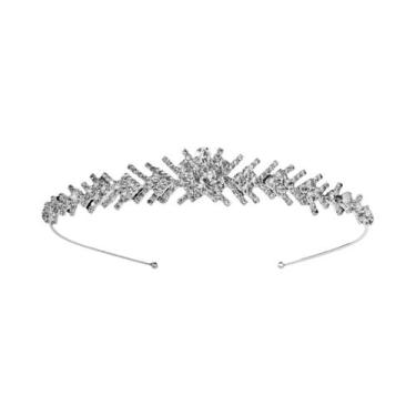 Imagem de Tiara De Princesa Versátil Com Pérolas Prateadas E Strass, Presente Pa