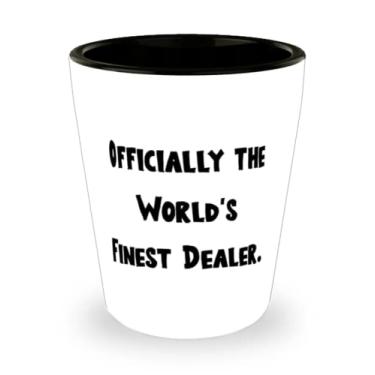 Imagem de Presentes perfeitos, oficialmente o melhor revendedor do mundo, copo de shot legal para homens e mulheres de colegas