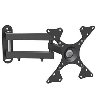 Imagem de Pkfinrd Suporte de parede ajustável de 10 kg de 14 a 32 polegadas para TV de tela plana suporte moldura de TV de 20 graus de inclinação com chave pequena para monitor LED (cor A)