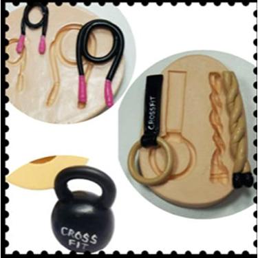 Imagem de Kit 3 Moldes De Silicone Academia, Peso, Corda RB148