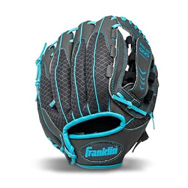 Imagem de Franklin Sports Luva de mão esquerda Teeball Infinite Web/Shok-Sorb Combo Series, 26 cm, grafite/azul
