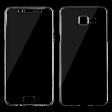 Imagem de CHAJIJIAO Capa ultrafina para Galaxy A5 (2016)/A510 0,75 mm capa protetora de TPU (poliuretano termoplástico) ultrafina dupla face (transparente) capa traseira para telefone (cor: transparente)