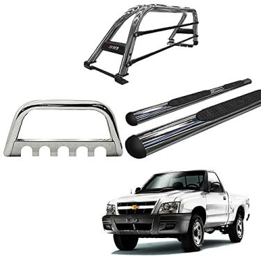 Imagem de Kit Quebra Mato +Santo Ant DUPLO +Estribo S10 94/11 Cromo CS