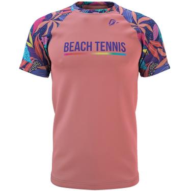 Imagem de Camiseta Raglan Beach Tennis Unissex Floral Salmão