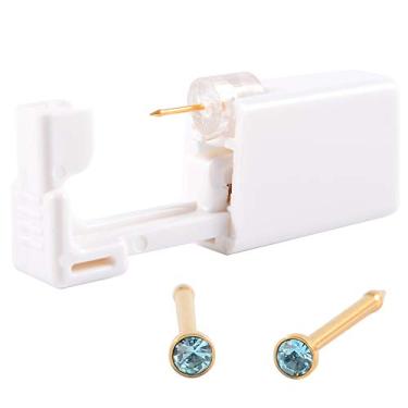 Imagem de CHUANCI 1 unidade de piercing esterilizado descartável para piercing de pistola de piercing de nariz de pedra kit de máquina brinco joia corporal