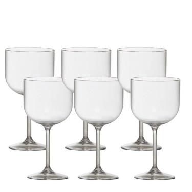 Imagem de Taça Gin 510ml em Policarbonato Vemplast Kit com 6 Pçs