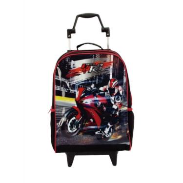 Imagem de Mochila Infantil Viabags com Rodinhas - Moto de Corrida
