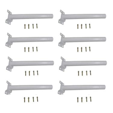 Imagem de Suporte Barra Luminaria Solar Kit 8 Und Rua Poste Aço Quintal Jardim