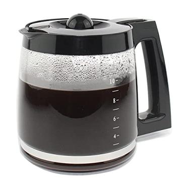 Imagem de Jarra de vidro de reposição para 12 xícaras, compatível com os modelos de cafeteira Hamilton 46310, 49976, 49966, 49350, 49957, 49954, 49933, 49980A, 49980Z, 49983, 49618, 46300, 49950