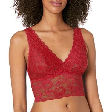 Imagem de Cosabella Sutiã feminino Say Never Plungie Longline, Vermelho místico, M