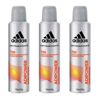 Imagem de Adidas Adipower Masculino Kit 3  Desodorantes Antitranspirante