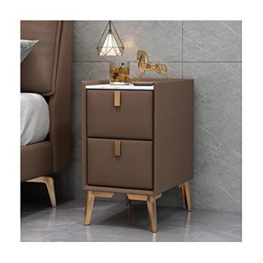 Imagem de TOMYEUS Mesas Laterais de Cama Moderna Mesa de Cabeceira Simples Estilo Nórdico Mini Quarto Mesa de Cabeceira Ardósia Armário de Armazenamento de Madeira para Sala de Estar Sofá Mesas de Cabeceira para Quarto (Cor: F)