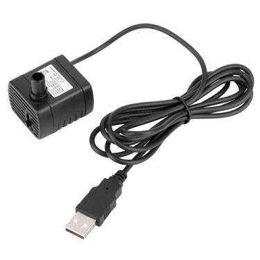 Imagem de Bomba de fonte, bomba de água elétrica ajustável USB 5V 150L/H para piscina submersível para hidroponia para fontes para aquário