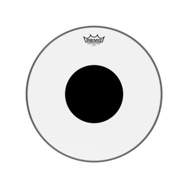 Imagem de Pele 16 Pol Controlled Sound Transparente C/ Circulo Preto Cs-0316-10 Remo