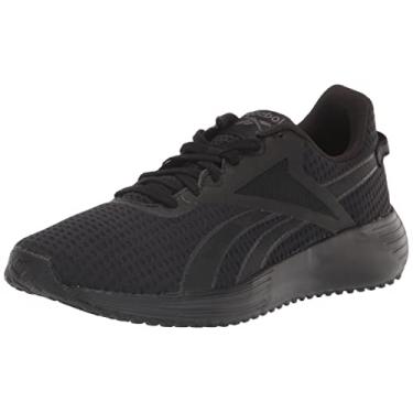 Imagem de Reebok Tênis de corrida feminino Lite Plus 3.0, Preto/cinza puro/amarelo ácido, 5