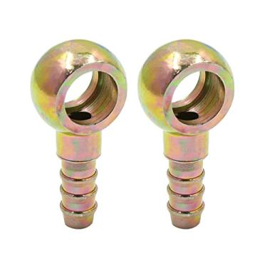 Imagem de X AUTOHAUX 8 mm ID Mangueira Barb 14 mm Banjo Fitting Adaptador de linha de combustível para motocicleta carro 2 peças