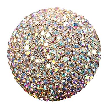 Imagem de Anel Boho redondo CZ agrupado para mulheres meninas banhado a ouro cristal AB casamento promessa noivado anéis de dedo ajustável ajuste confortável moda boêmia aniversário natal coquetel festa joias presente, Metal, Zircônia cúbica